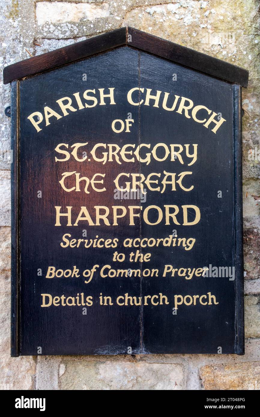 Église consacrée au BCP Book of Common Prayer services Only, St Grégoire le Grand, Harpford, Devon. Banque D'Images