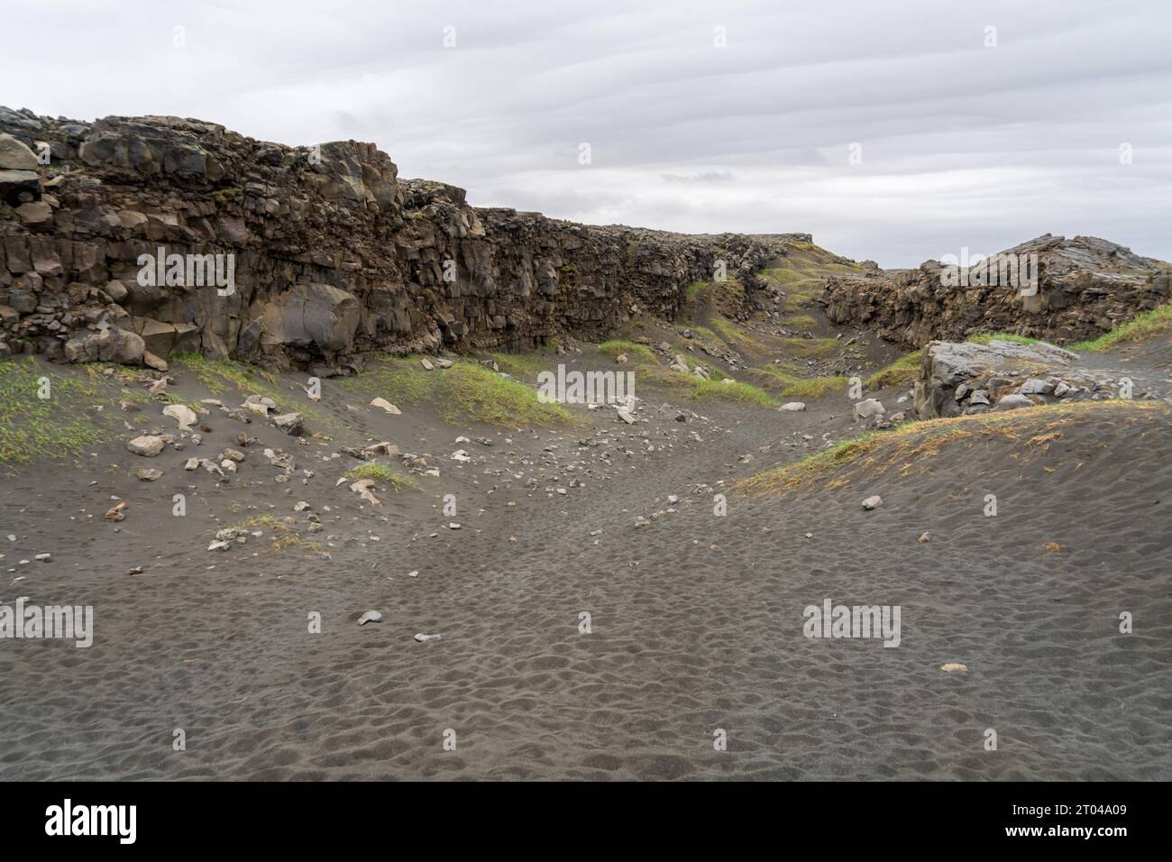 Le pont entre les continents en Islande Banque D'Images