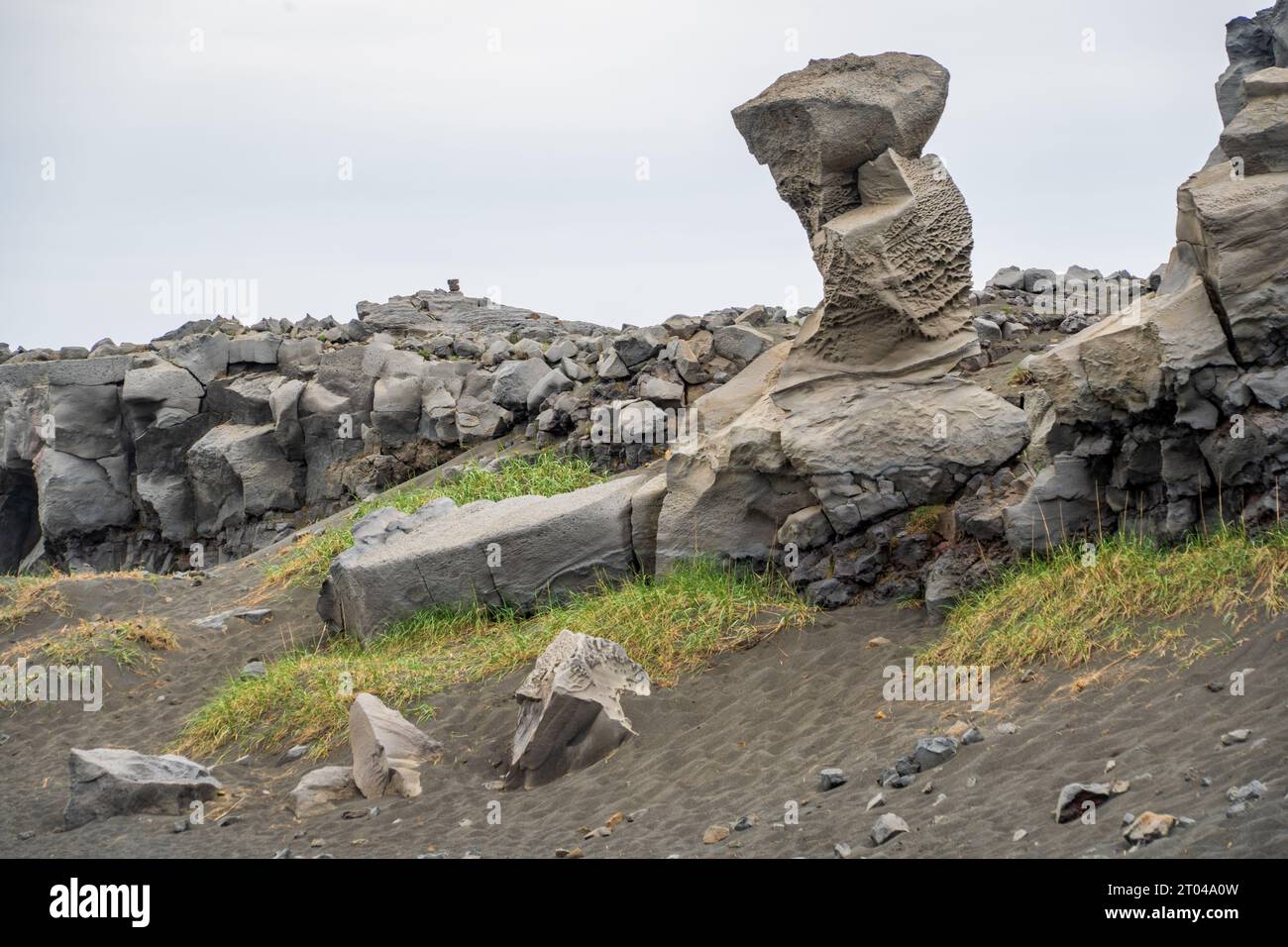 Le pont entre les continents en Islande Banque D'Images