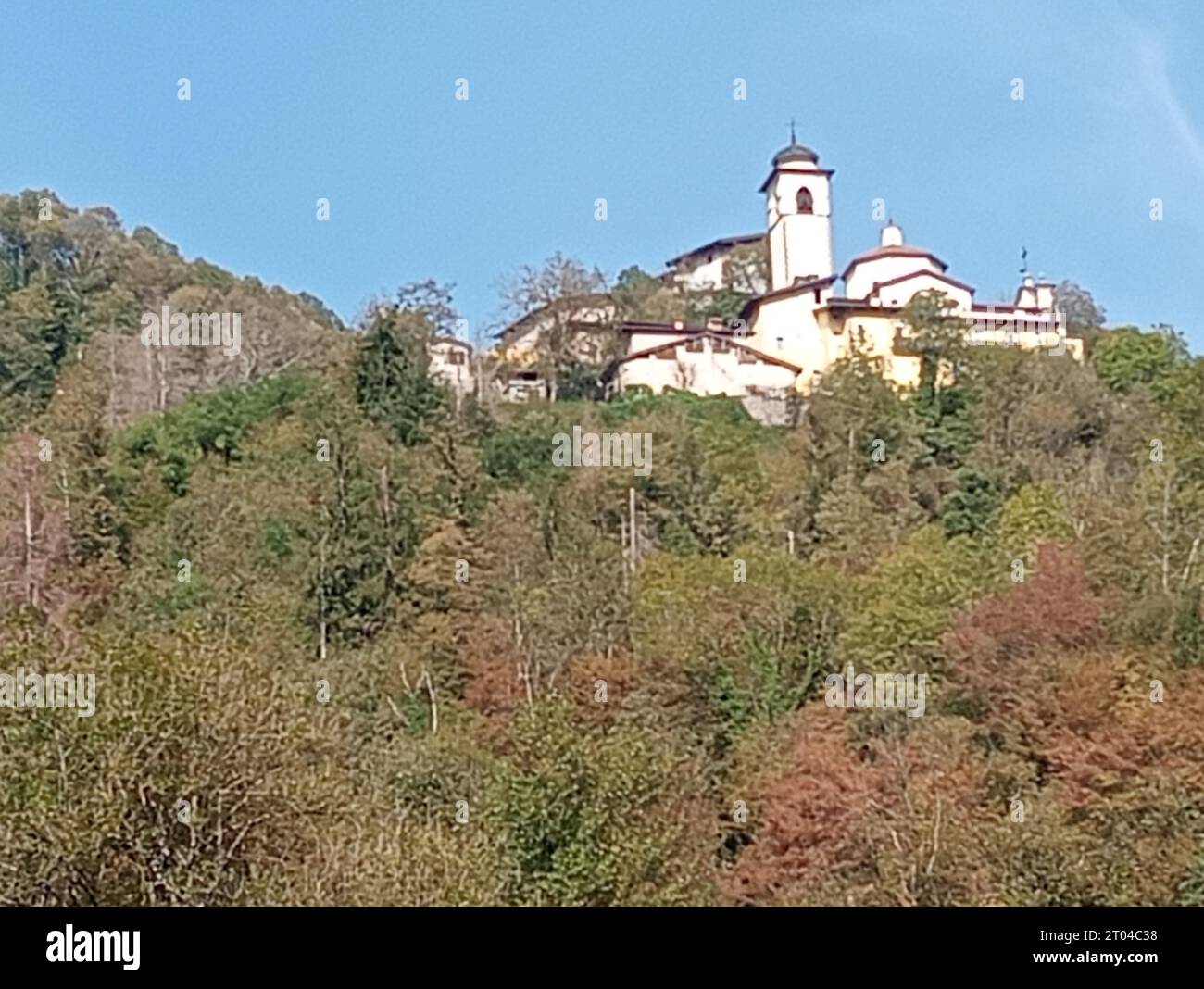 Vue de la ville de Bovegno dans la haute Val Trompia à Brescia en Italie Banque D'Images