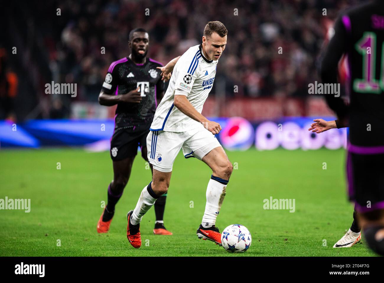 Copenhague, Danemark. 03 octobre 2023. Viktor Claesson (7) du FC Copenhague vu lors du match de l'UEFA Champions League entre le FC Copenhague et le Bayern Munich au Parken à Copenhague. (Crédit photo : Gonzales photo/Alamy Live News Banque D'Images