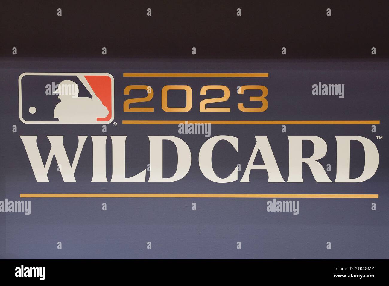 St. Petersburg, FL USA ; Une image générale de la signalisation lors d'un match de Wild Card de la MLB entre les Rays de Tampa Bay et les Rangers du Texas le mardi 3 octobre Banque D'Images