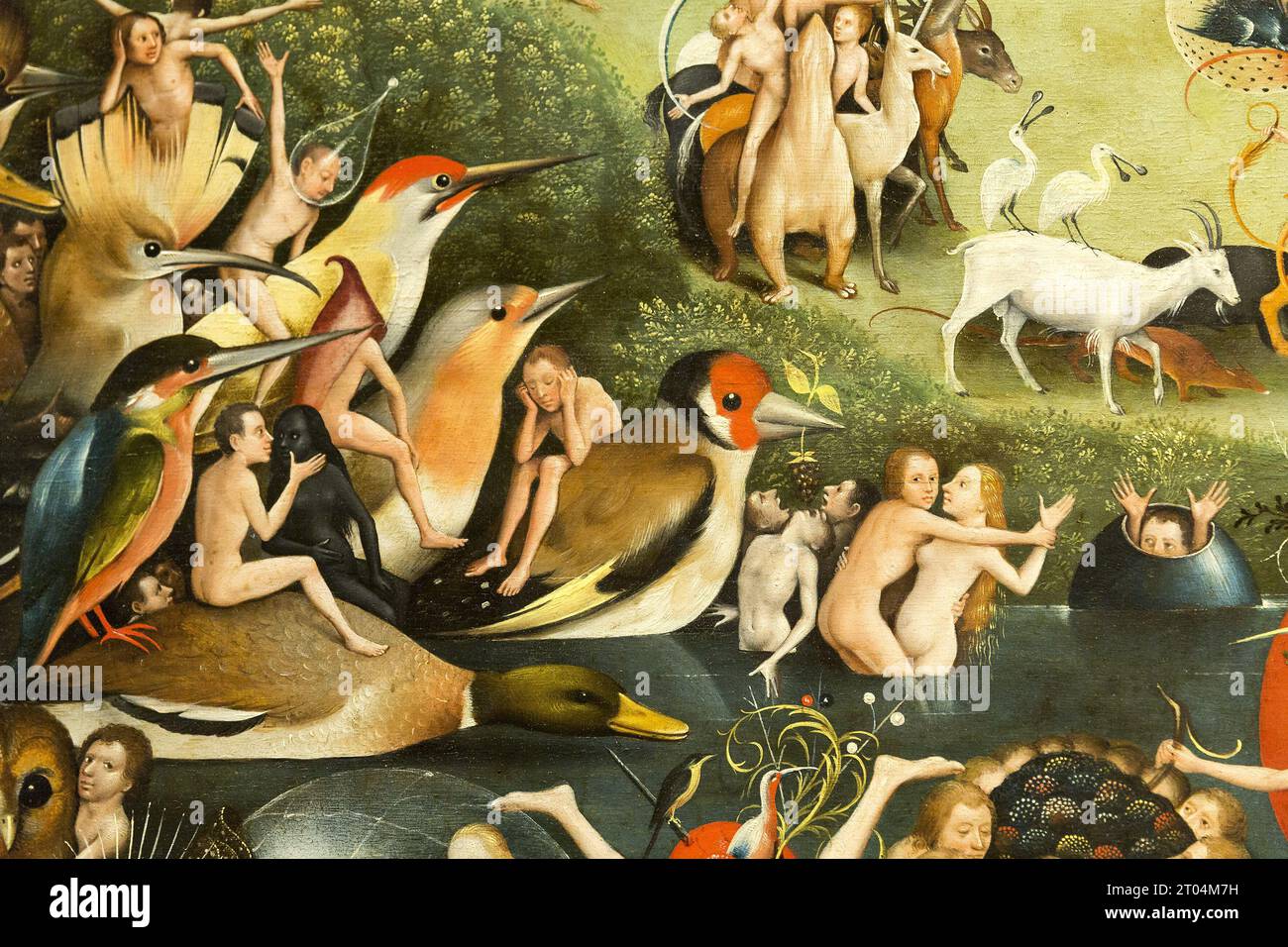 Détail de Hieronymus Boch le jardin des délices terrestres peinture Banque D'Images