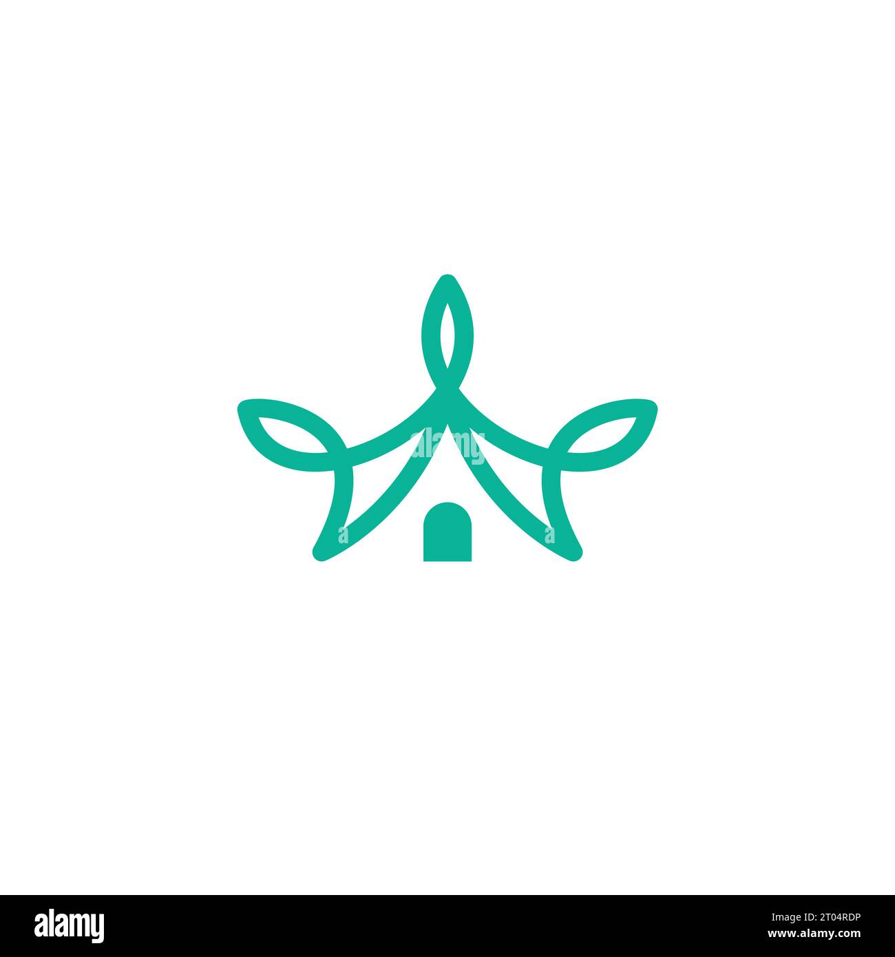 Logo de maison de nature avec la couleur verte. logo leaf home Illustration de Vecteur