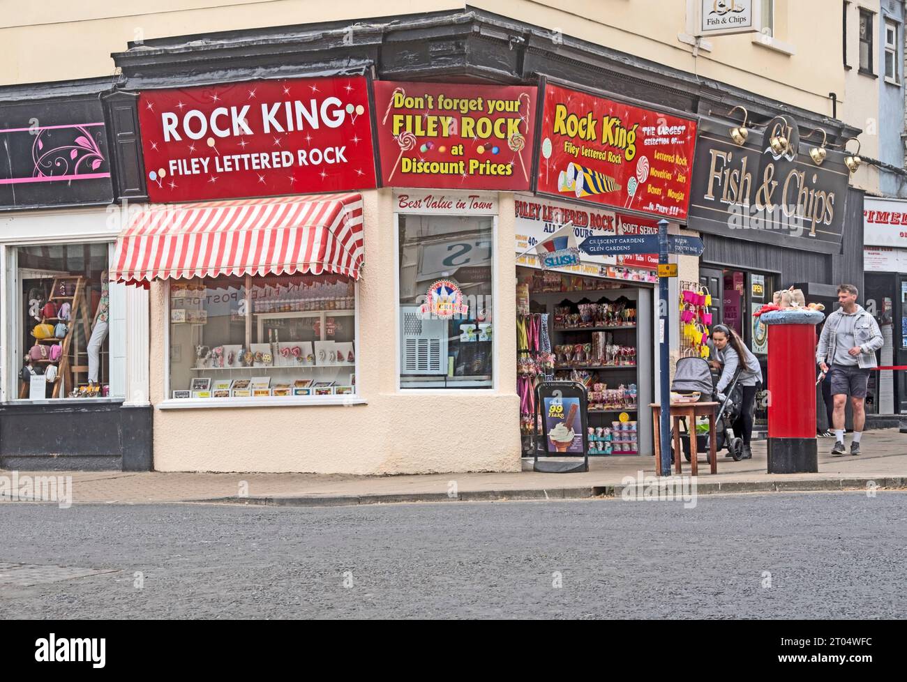 FILEY ROCK BOUTIQUE NORTH YORKSHIRE Banque D'Images