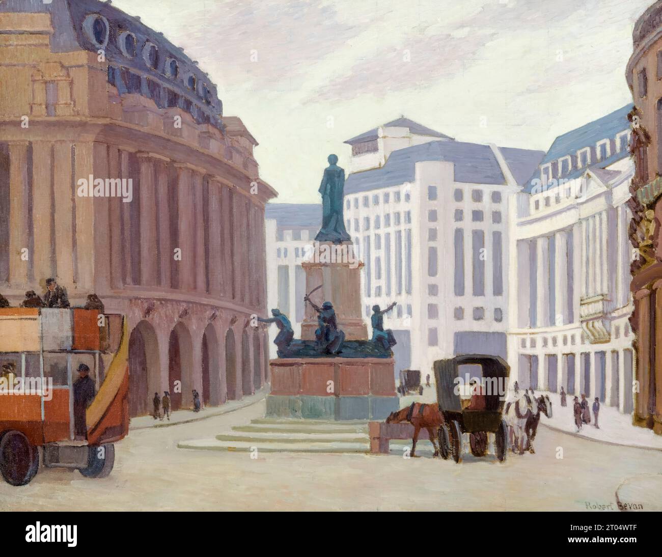 Aldwych (Londres), peinture à l'huile sur toile de Robert Bevan, 1924 Banque D'Images