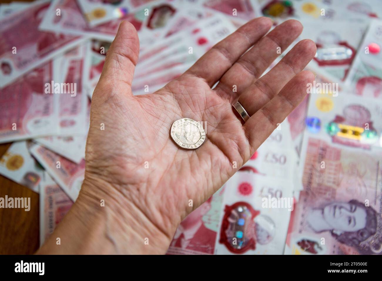 Livre sterling billets Banque D'Images