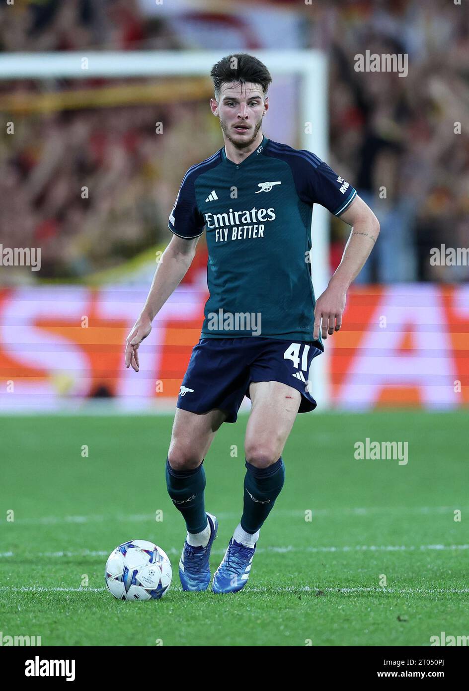 Lens, France, 3 octobre 2023. Declan Rice d'Arsenal lors du match de l'UEFA Champions League à l'Estadio Bollaert Delelis, Lens. Le crédit photo devrait se lire : David Klein / Sportimage Banque D'Images