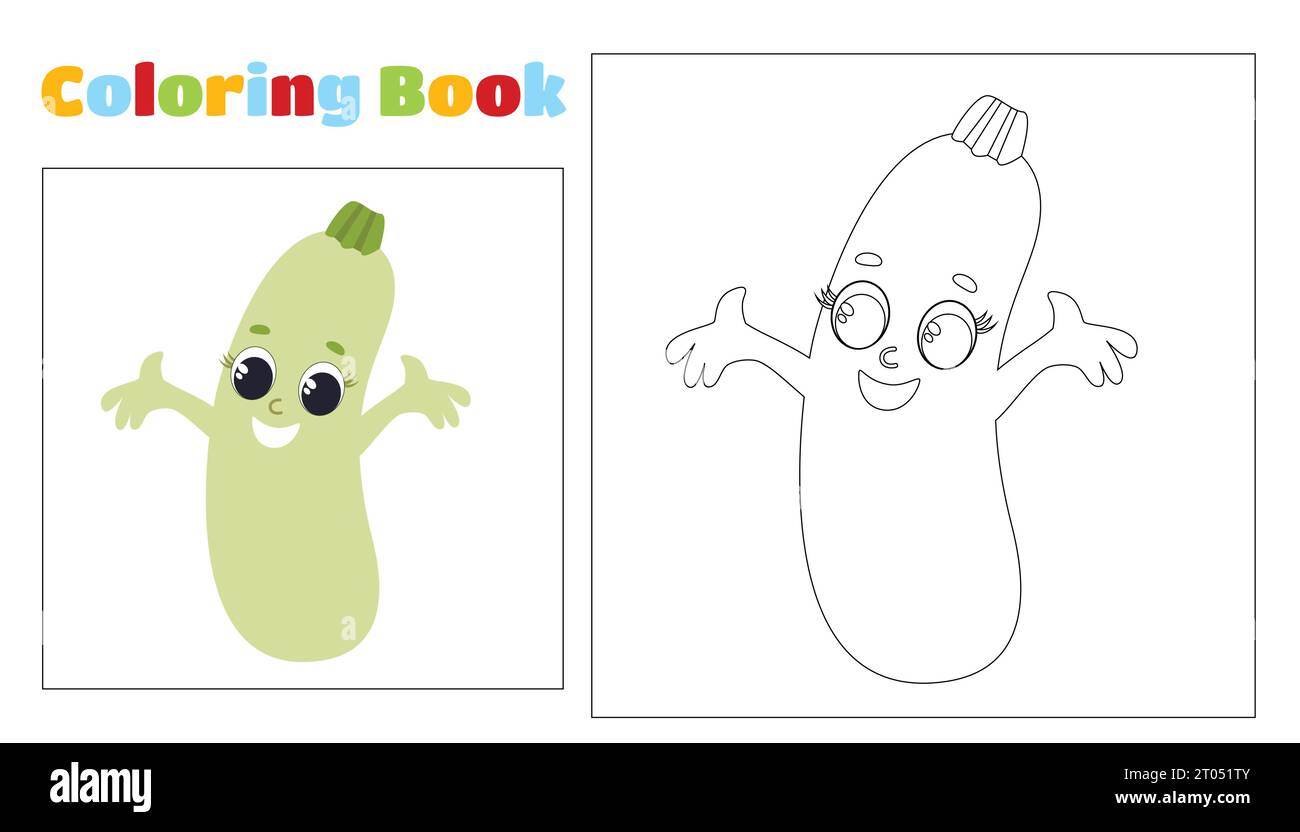 Cartoon vegetables coloring book Banque de photographies et d’images à ...