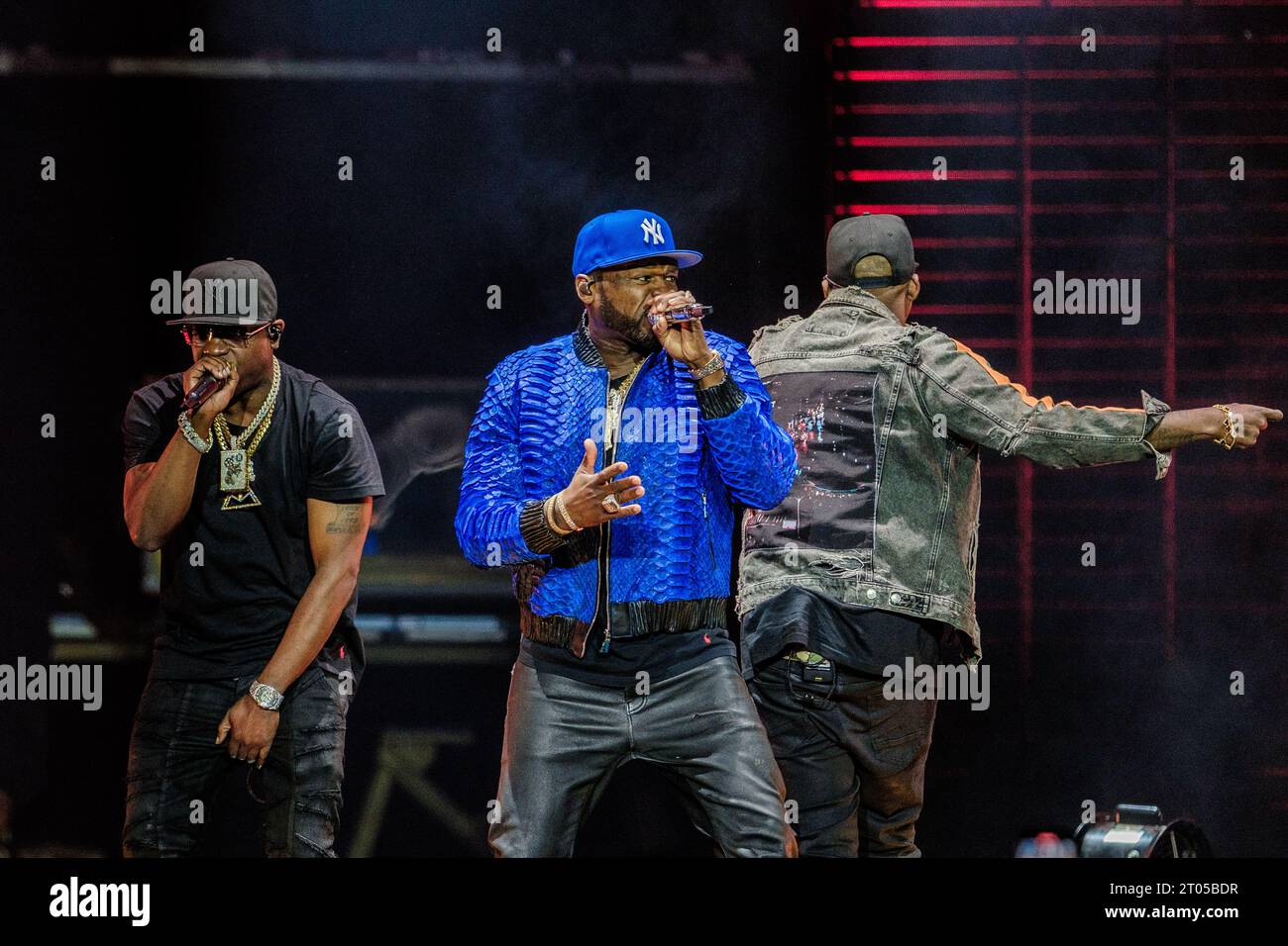 Copenhague, Danemark. 30 septembre 2023. Le rappeur américain 50 cent donne un concert au Royal Arena de Copenhague dans le cadre du final Lap Tour 2023. Banque D'Images