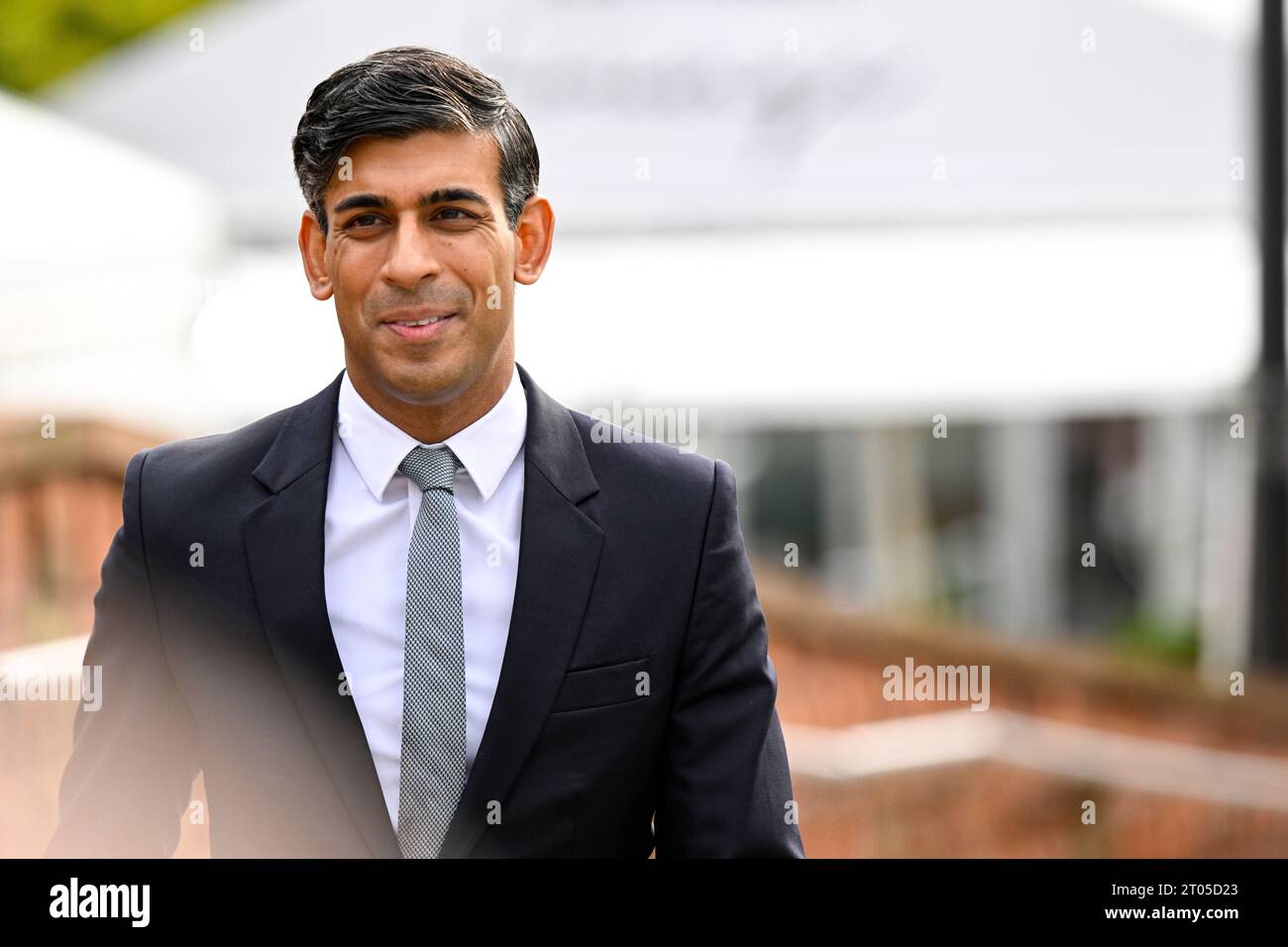 Manchester, Royaume-Uni. 4 octobre 2023. Le premier ministre Rishi Sunak prend la parole à la conférence du Parti conservateur. Crédit : Benjamin Wareing / Alamy Live News Banque D'Images