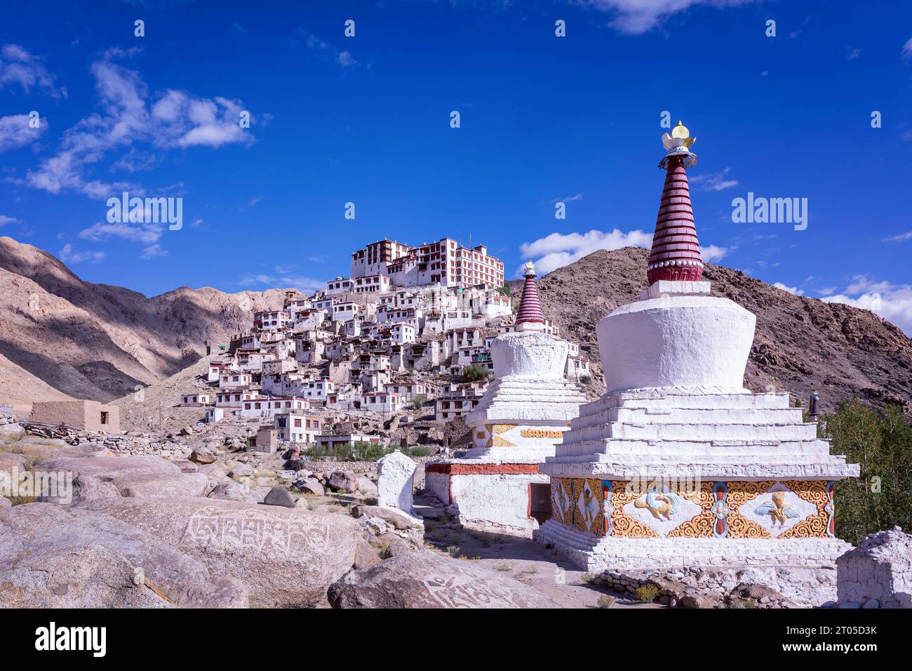 Chemrey Gompa (monastère), Ladakh, Inde Banque D'Images