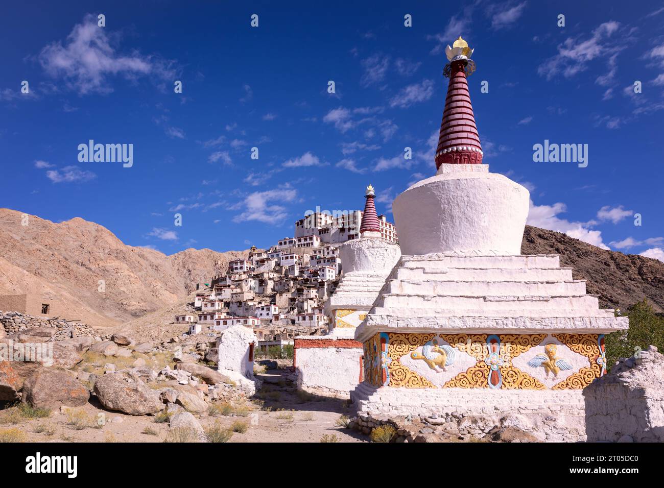 Chemrey Gompa (monastère), Ladakh, Inde Banque D'Images