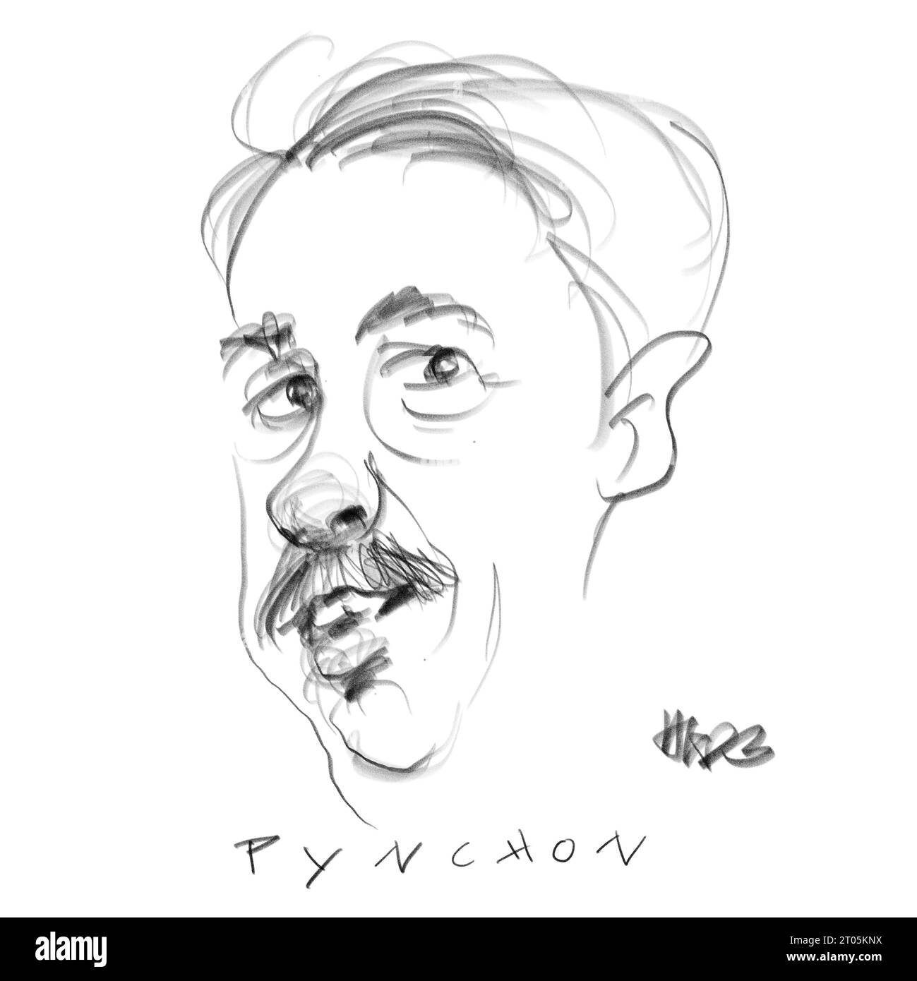 Portrait de l'auteur Thomas Pynchon Banque D'Images