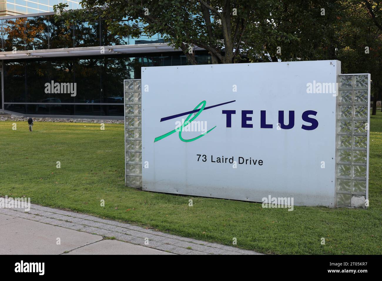 TELUS signe à l'extérieur de son siège social principal Banque D'Images