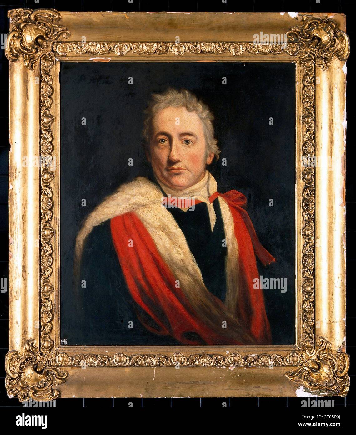 Sir Humphry Davy, 1778 - 1829, était un chimiste et inventeur britannique qui a inventé la lampe Davy, peinture à l'huile Banque D'Images