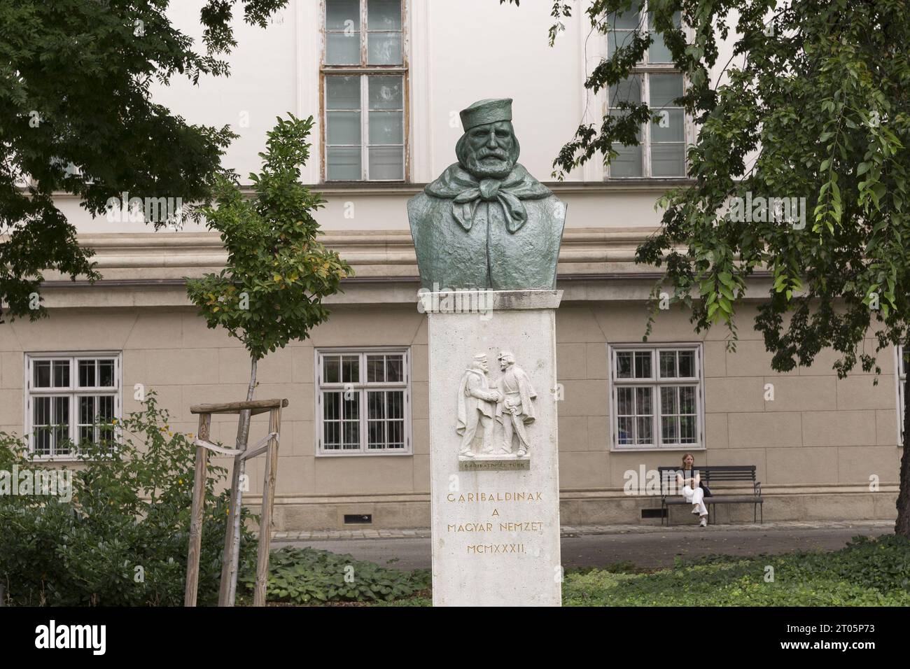 Buste de Giuseppe Maria Garibaldi à Budapest Banque D'Images