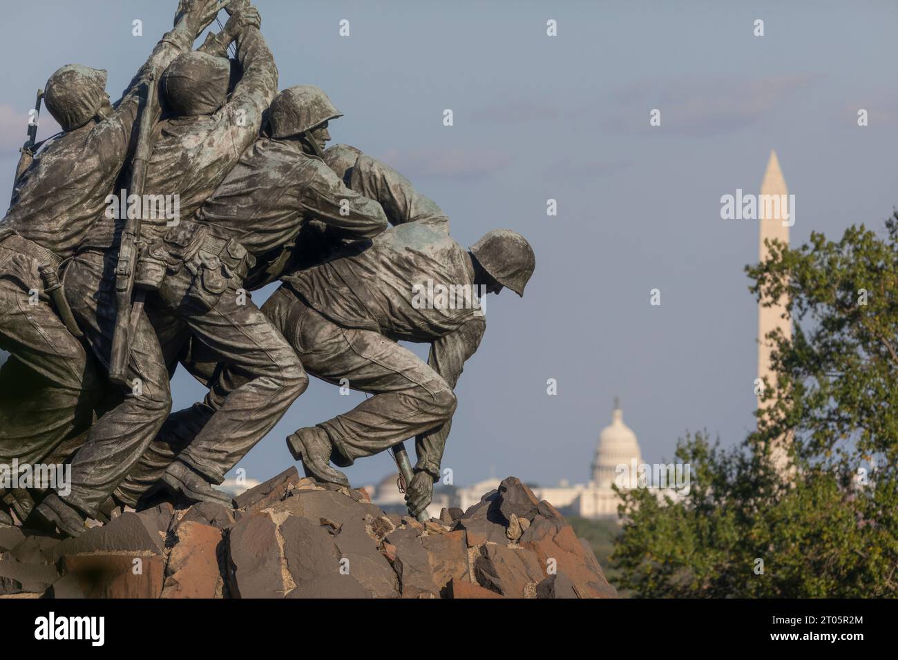 ROSSLYN, ARLINGTON, VIRGINIA, USA - détail du mémorial de guerre du corps des Marines des États-Unis Iwo Jima. Banque D'Images