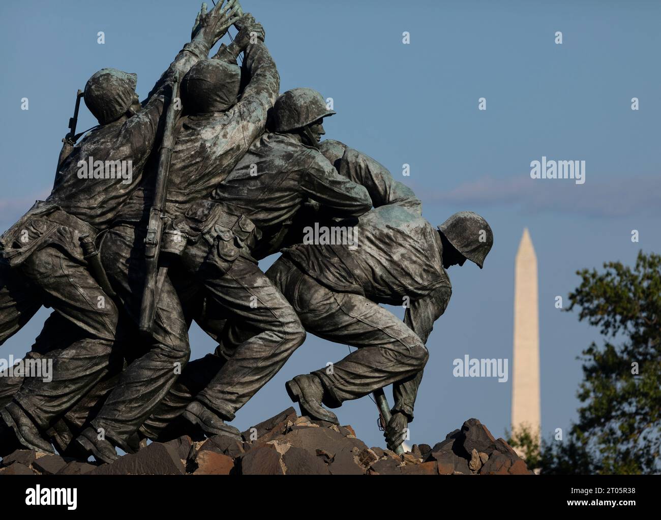ROSSLYN, ARLINGTON, VIRGINIA, USA - détail du mémorial de guerre du corps des Marines des États-Unis Iwo Jima. Banque D'Images