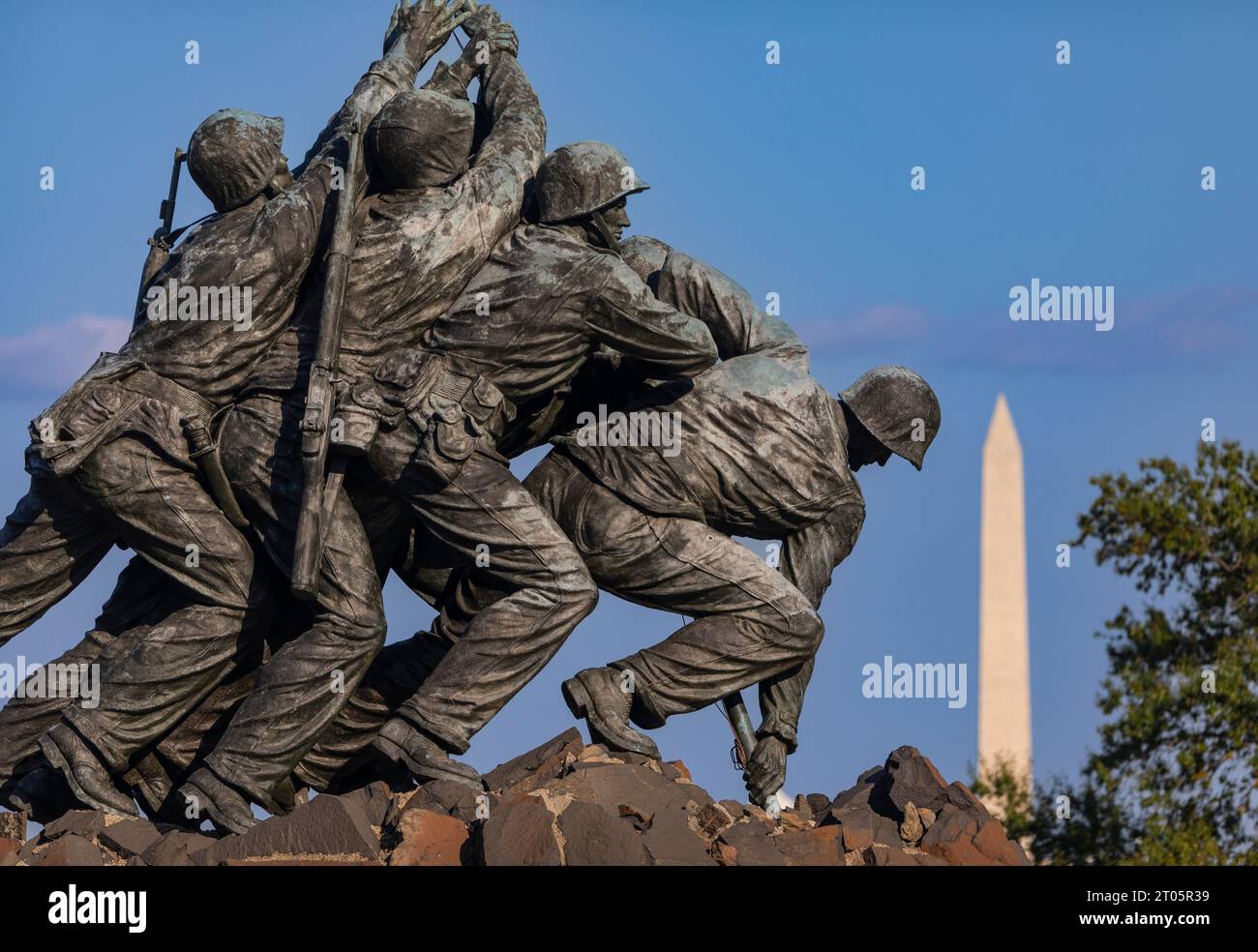 ROSSLYN, ARLINGTON, VIRGINIA, USA - détail du mémorial de guerre du corps des Marines des États-Unis Iwo Jima. Banque D'Images