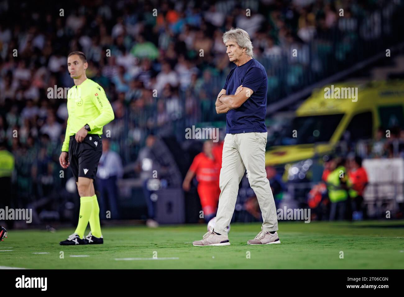 Manuel Pellegrini lors du match de Liga 23/24 entre le Real Betis et Valencia CF à l'Estadio Benito Villamarin, Séville. (Maciej Rogowski) Banque D'Images