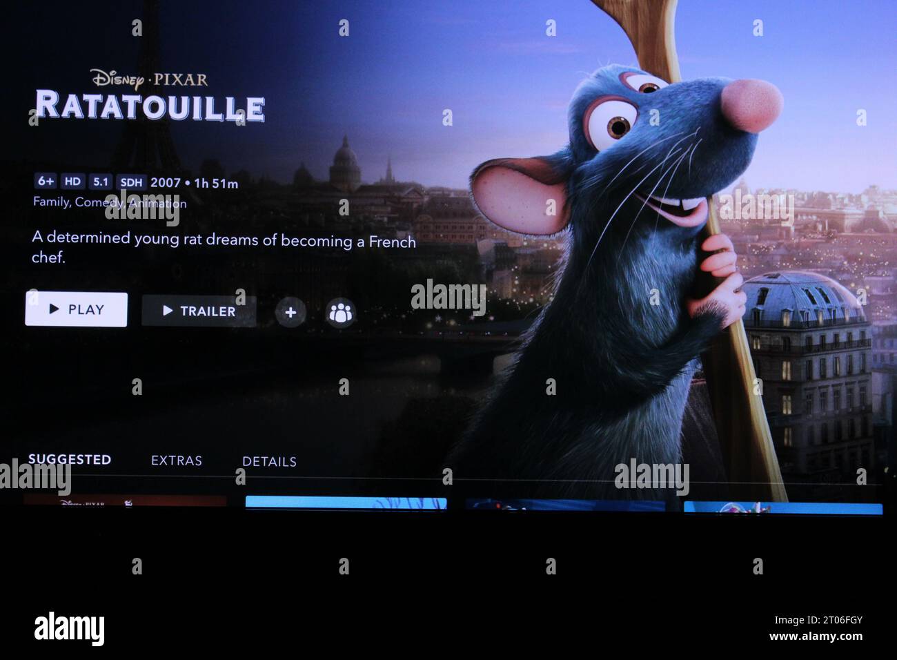 Ratatouille sur Disney plus Banque D'Images