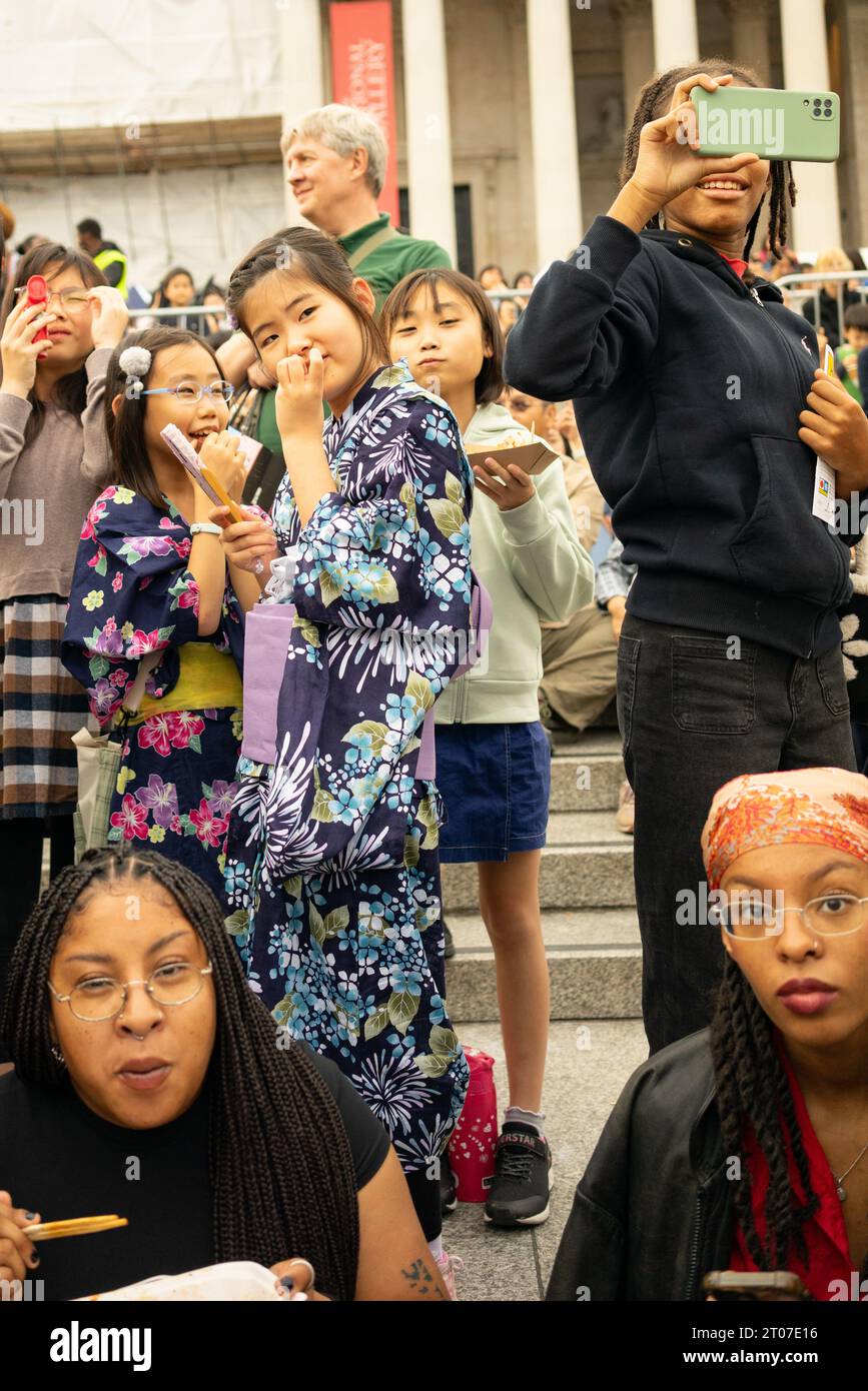 Japon Matsuri événement public tenu à Trafalgar Square, Londres, Angleterre, 2023. Banque D'Images