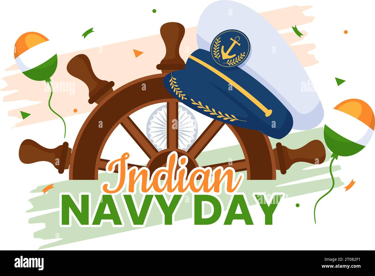 Illustration vectorielle du jour de la marine indienne le 4 décembre avec des navires de chasse pour les gens Armée militaire saluant l'appréciation des soldats dans la conception de fond Illustration de Vecteur