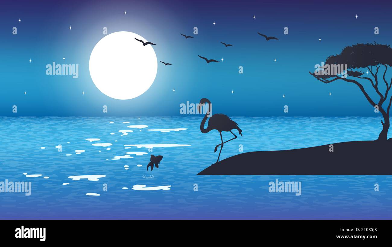 Nature Paysage Illustration vectorielle, fond d'écran, fond d'écran, Art numérique Illustration de Vecteur