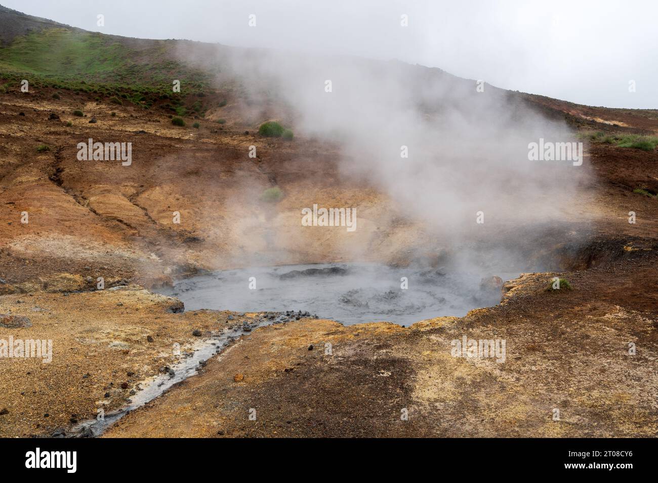 La zone géothermique de Krysuvik en Islande Banque D'Images
