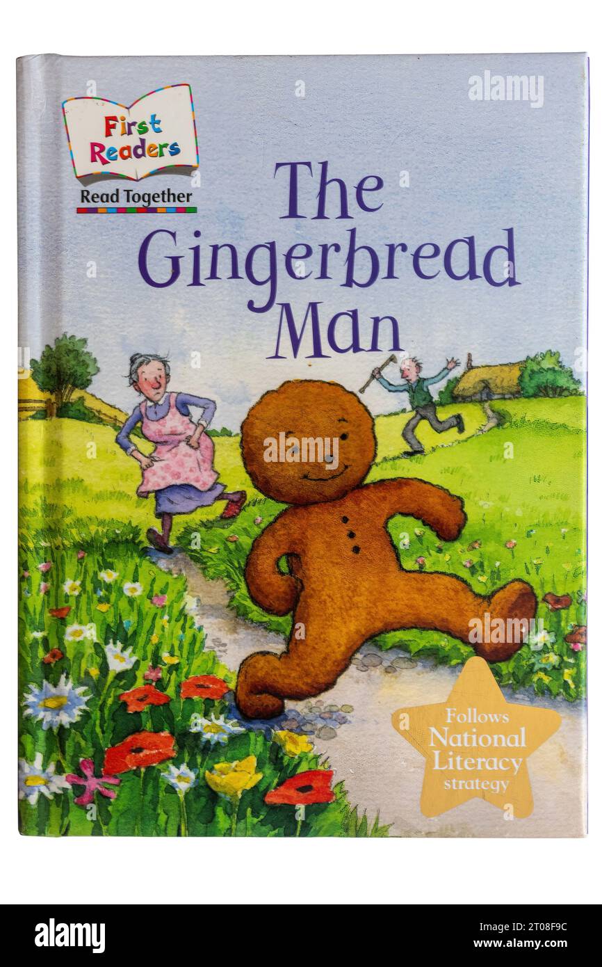The Gingerbread Man, livre classique pour enfants, conte de fées, contes de fées, premiers livres de lecteurs Banque D'Images