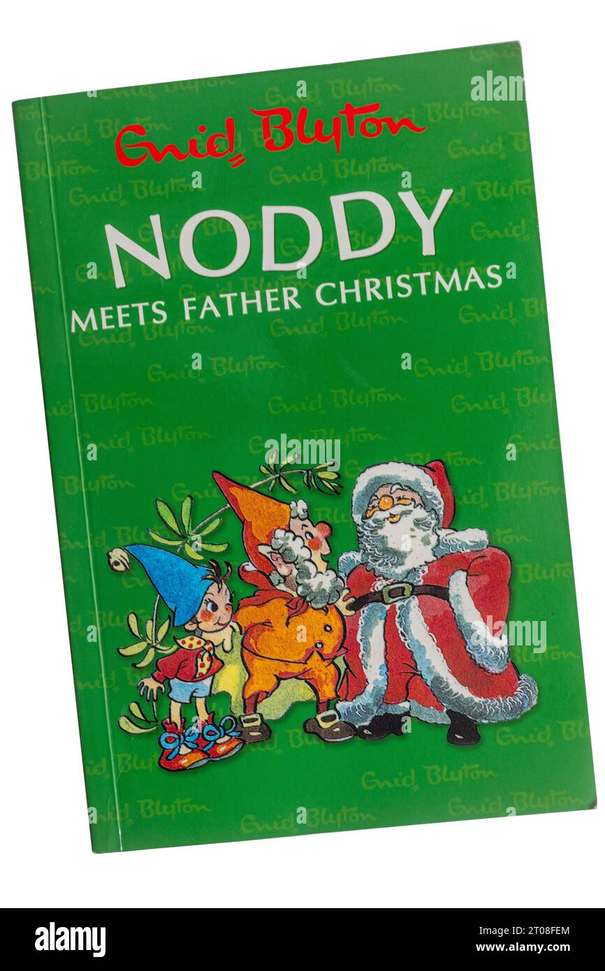 Noddy Meets Father Christmas, livre pour enfants de l'auteur Enid Blyton Banque D'Images