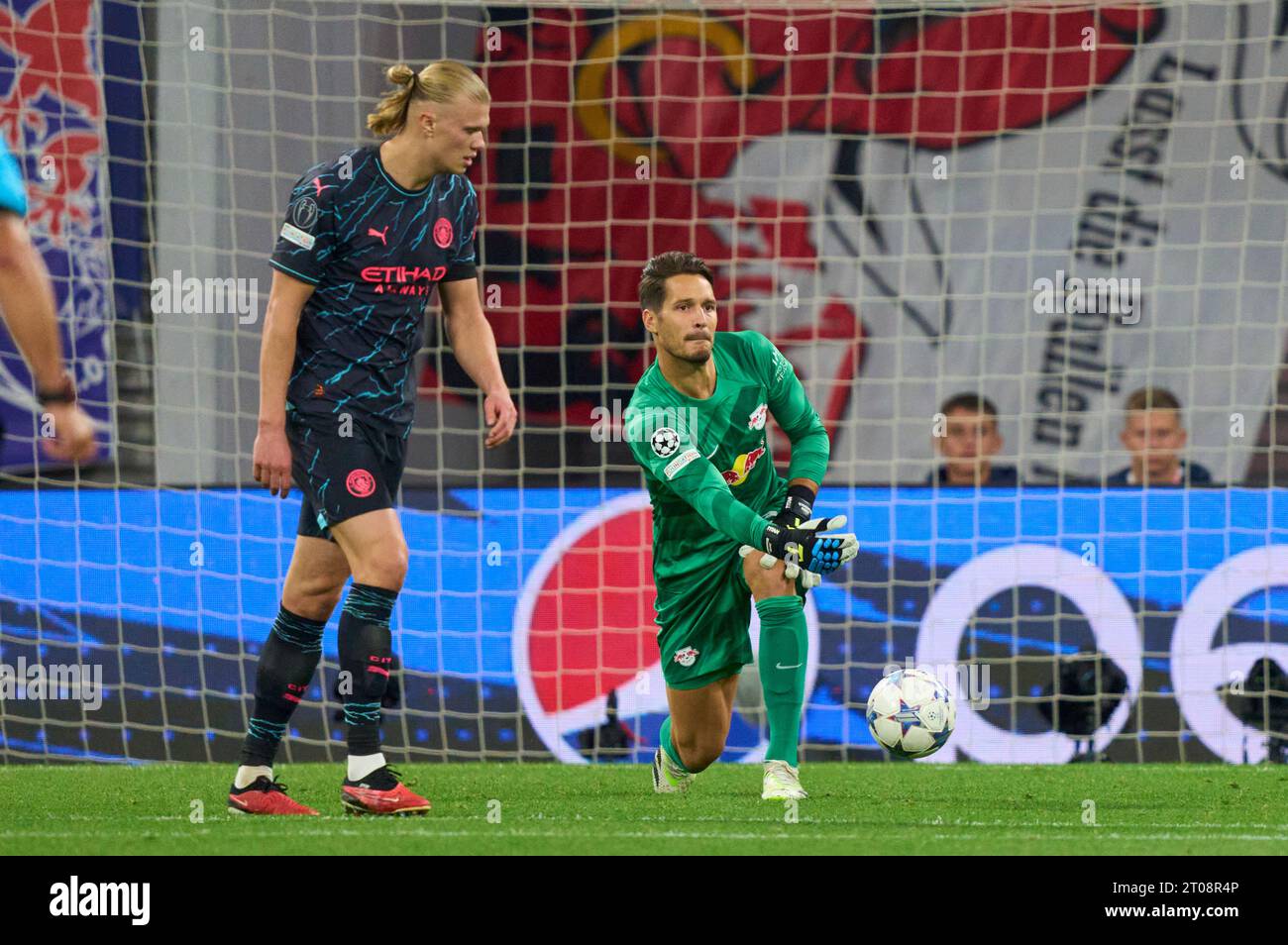 Dans le groupe G phase match RB LEIPZIG - MANCHESTER VILLE 1-3 de football UEFA Champions League dans la saison 2023/2024 à Leipzig, Oct 4, 2023. Gruppenphase, , RBL, Red Bull © Peter Schatz / Alamy Live News Banque D'Images