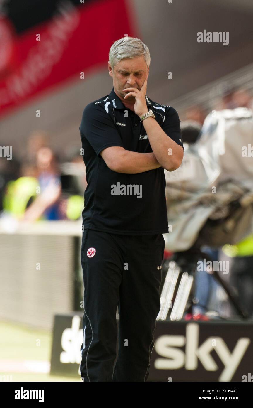 Armin Veh Trainer Eintracht Frankfurt Fußball Bundesliga Eintracht Frankfurt - VFL Wolfsburg 2:2 in Frankfurt, Deutschland Am 18.05.2013 Banque D'Images