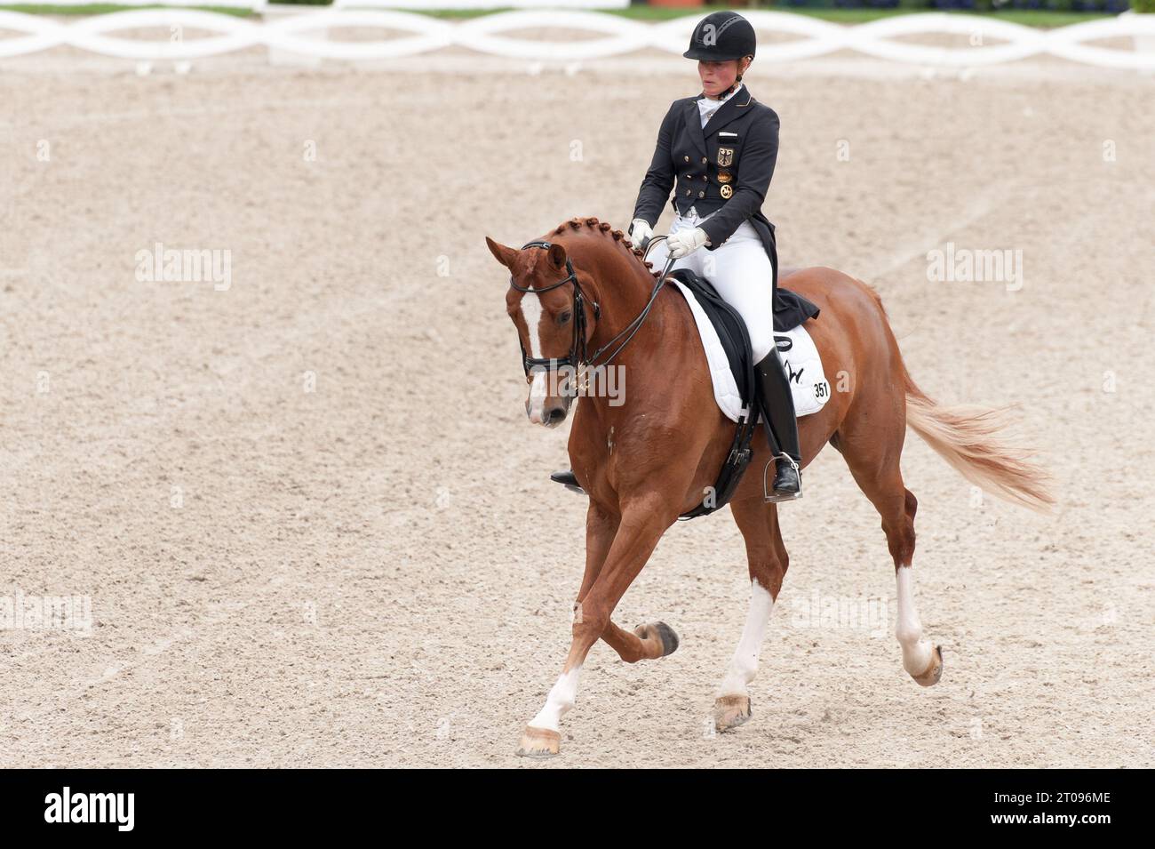 Isabell WERTHGER Aktion auf LEZARD 12 CHIO Aachen 2013 in Aachen, Deutschland am 26.06.2013 Banque D'Images