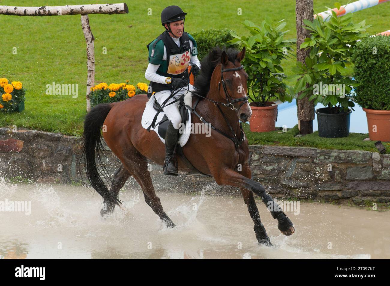 Felix VOGG SUI Aktion auf Onfire Vielseitigkeit, Cross Country CHIO Aachen 2013 in Aachen, Deutschland Am 29.06.2013 Banque D'Images