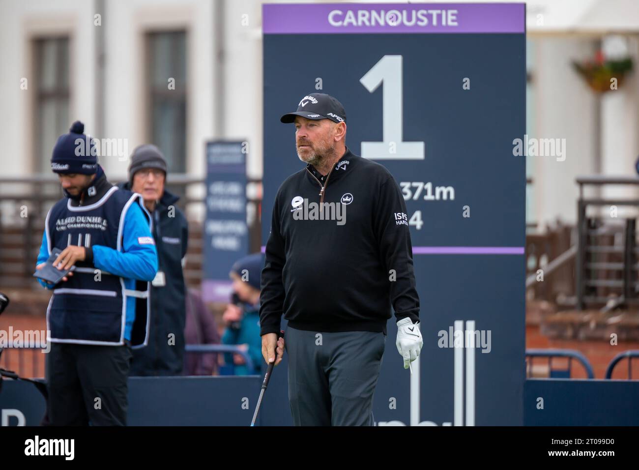 Carnoustie, Écosse. 5 octobre 2023. Thomas Bjørn le jour 1 du Alfred Dunhill Links Championship 2023. Crédit : Tim Gray/Alamy Live News Banque D'Images