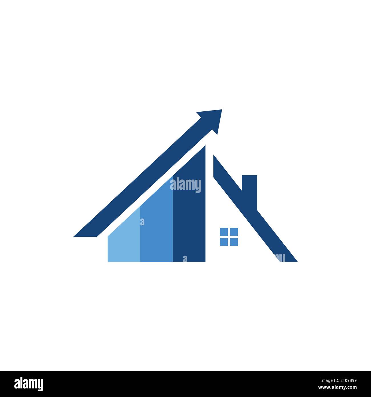 Vecteur de conception de logo de marketing de toiture. Agence de marketing numérique pour les entreprises de toiture Illustration de Vecteur