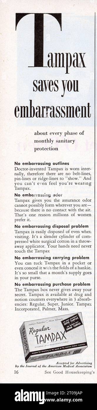 Millésime avril 1953 « Good Housekeeping » Magazine issue adverse, États-Unis Banque D'Images