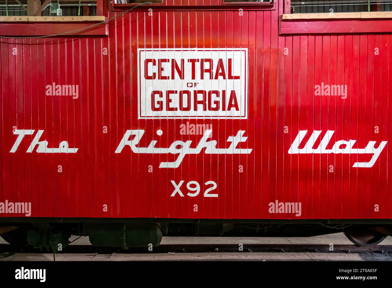 Caboose Central of Georgia Banque D'Images