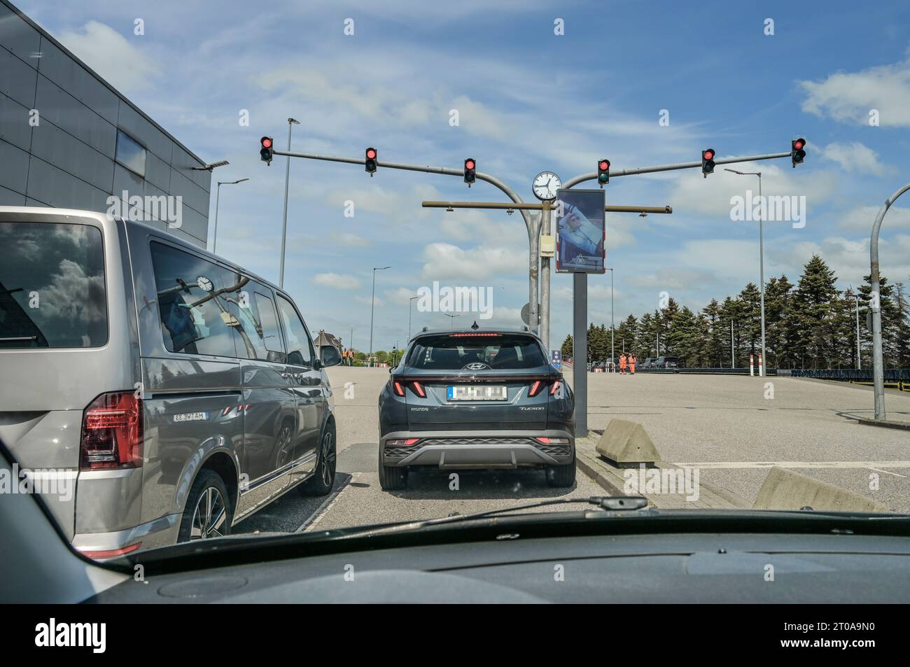 Bahnhof, Verladung, Autos, Autozug, Sylt-Shuttle, Niebüll, Schleswig-Holstein, Deutschland Banque D'Images