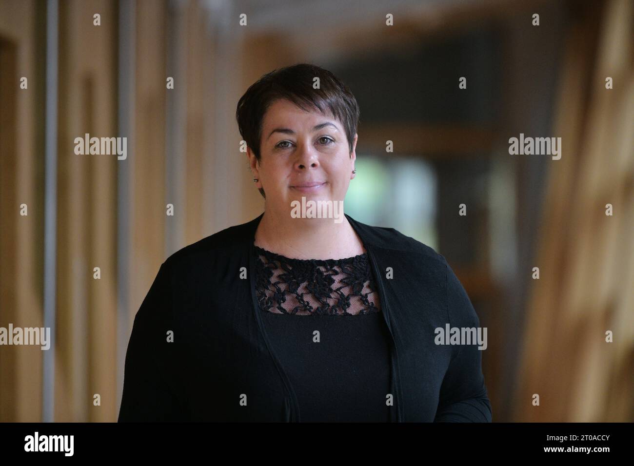 Édimbourg Écosse, Royaume-Uni 05 octobre 2023 Ministre de la politique en matière de drogues et d'alcool Elena Whitham MSP au Parlement écossais. crédit sst/alamy live news Banque D'Images