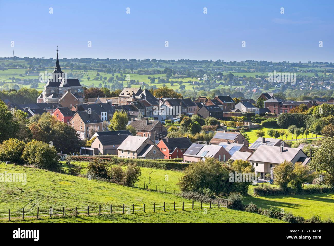Village Clermont-sur-Berwinne, classé dans les plus beaux villages de Wallonie près de Thimister-Clermont dans la province de Liège, Belgique Banque D'Images