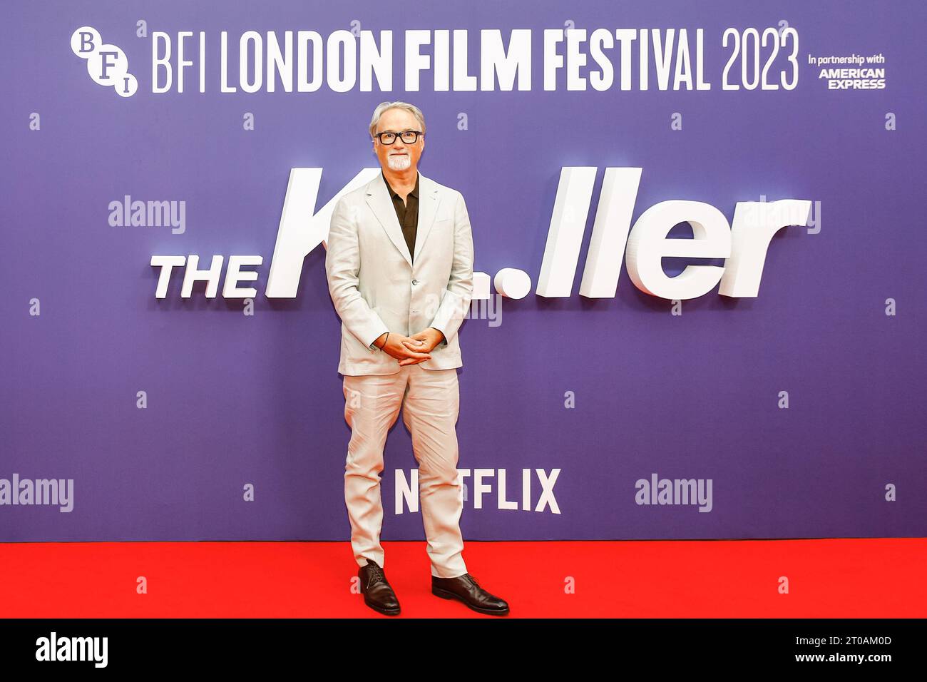 Londres, Royaume-Uni. 05 octobre 2023. David Fincher, directeur de 'The Killer'. Arrivée sur tapis rouge pour la première britannique du film « The Killer » au South Bank Centre pour le BFI London British film Festival. Crédit : Imageplotter/EMPICS/Alamy Live News Banque D'Images