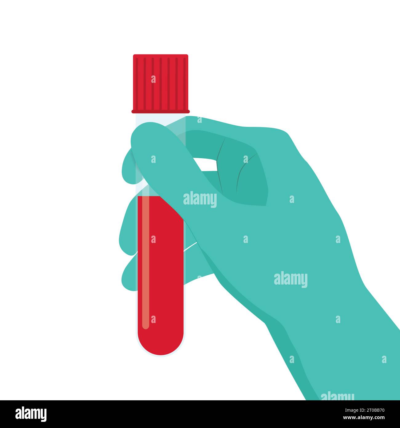 main tenant l'échantillon de sang - illustration vectorielle Illustration de Vecteur