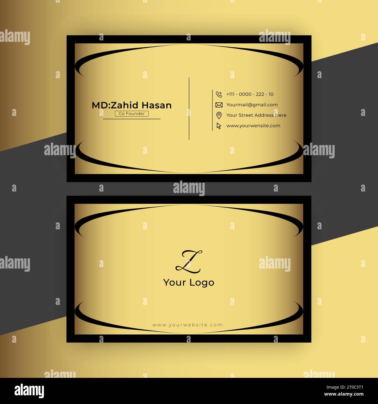 Conception de modèle de carte de visite Creative Business Design Make simple Design Illustration de Vecteur