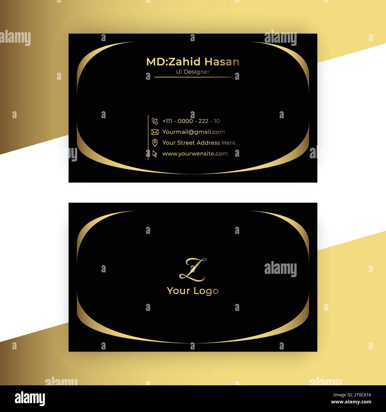 Conception de modèle de carte de visite Creative Business Design Make simple Design Illustration de Vecteur