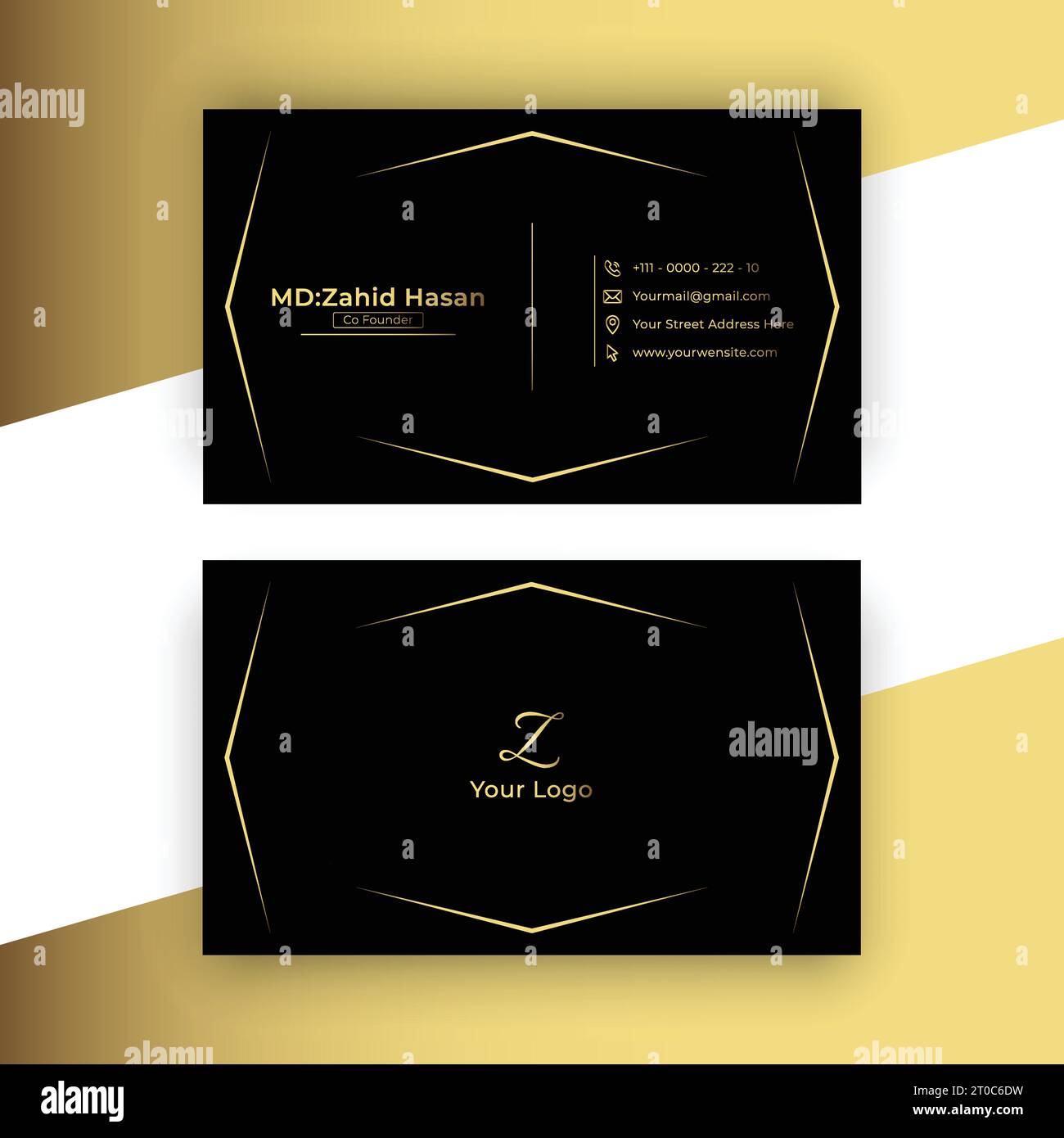 Conception de modèle de carte de visite Creative Business Design Make simple Design Illustration de Vecteur