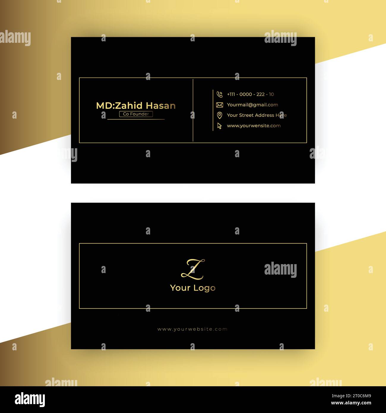 Conception de modèle de carte de visite Creative Business Design Make simple Design Illustration de Vecteur