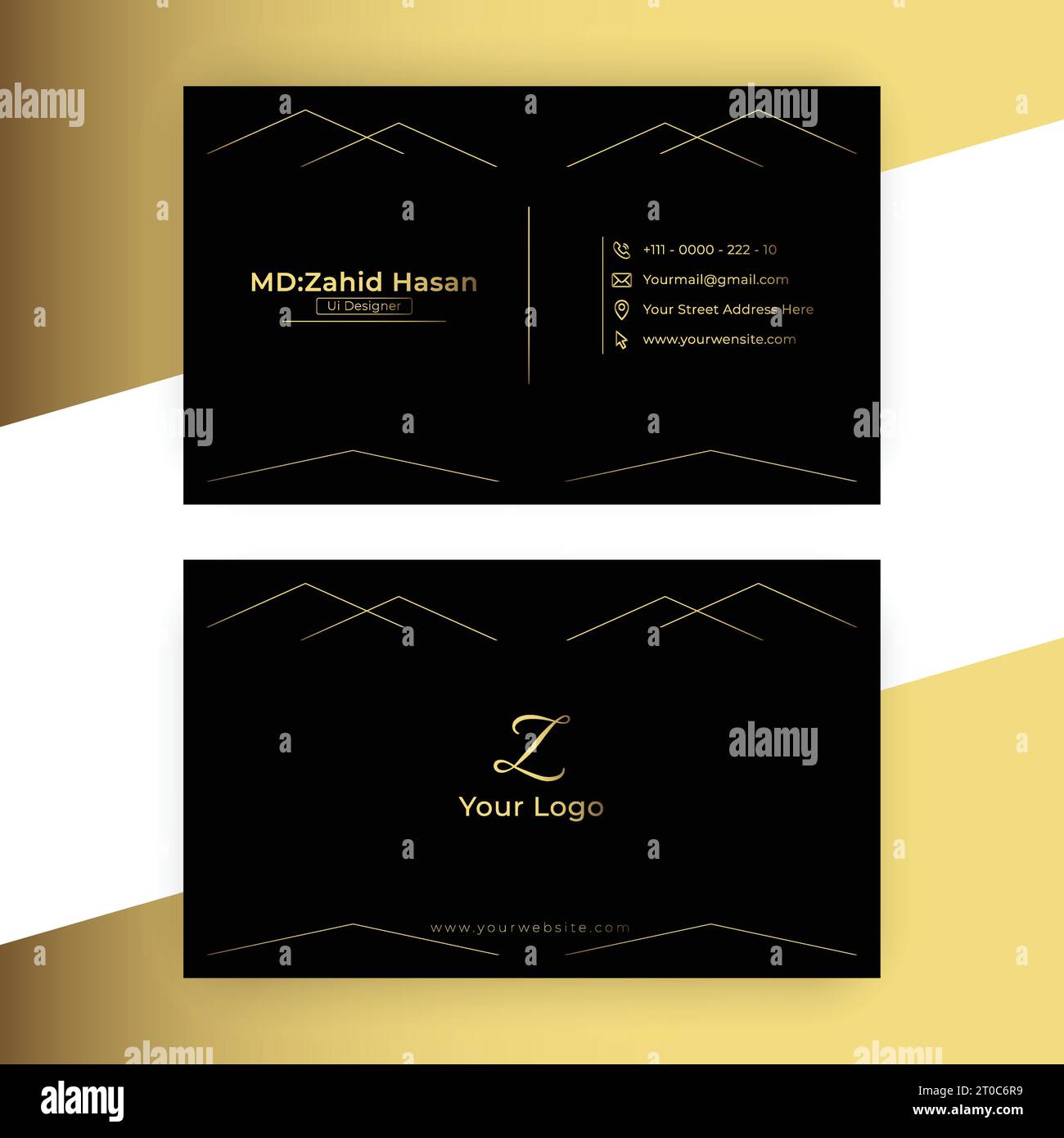 Conception de modèle de carte de visite Creative Business Design Make simple Design Illustration de Vecteur